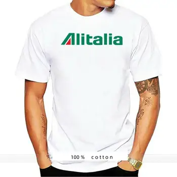 Авиакомпания Alitalia Авиация Унисекс Мужская футболка Белая S-5XL хлопковая футболка мужская летняя модная футболка евро размер