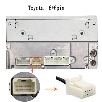 Автомобильный аудиоадаптер USB AUX Input Adapter (6 + 6pin) для Toyota Avensis RAV4 Auris Corolla Yaris Camry (не подходит для навигации и сенсорного экрана)