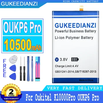 Аккумулятор GUKEEDIANZI Емкостью 10500 мАч Для Мобильного Телефона Oukitel OUKP6 Pro OUKP 6 Pro K10000 Pro K10000Pro Большой Мощности Bateria