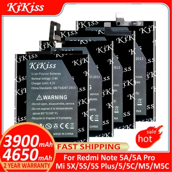 Аккумулятор KiKiss для Xiaomi Mi 5X/5S/5S Plus/5SPlus/5 /5C/M5/M5C/Mi5X/mi5S/mi5S Plus/mi5/mi5C / Для Redmi Note 5A/5A Pro/5APro