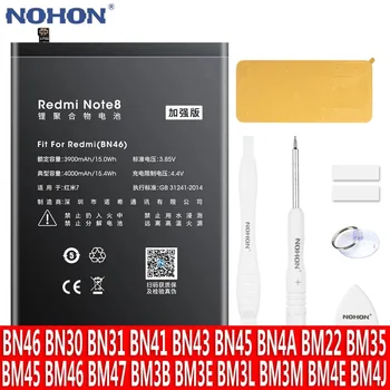 Аккумулятор NOHON Для Xiaomi Redmi Note 8 Pro 7 9 10 8T 5 5A 4 4X3 Mi 9T Pro BN41 BN4A BN46 BN45 BM4J BM3L BM4E Сменный Bateria