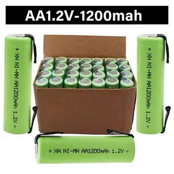 Аккумуляторная батарея 1.2 В АА, nimh ячейка 1200 мАч, Зеленый корпус со сварочными выступами для электробритвы Philips, бритва, зубная щетка