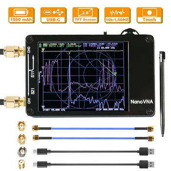 Анализатор Спектра NanoVNA Vector Network Antenna Analyzer 10 кГц-1,5 ГГц MF HF VHF UHF Со Слотом для SD-карты Nano VNA-H Tester Анализатор спектра
