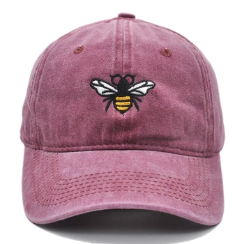 Бейсболка Bee Dad с вышивкой, потертая бейсболка, шляпа Bumble Bee, летние шляпы для влюбленных