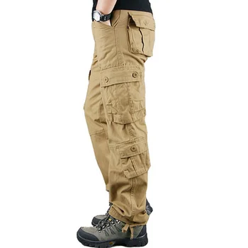 Брюки с карманами, мужские повседневные хлопчатобумажные прямые брюки, шорты Pantalon, мужская спортивная верхняя одежда, джоггеры, военные брюки-карго, тактические брюки