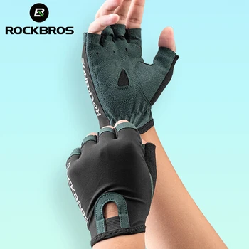 Велосипедные Перчатки Rockbros Дышащие Противоударные Велосипедные Перчатки Летние Перчатки Без Пальцев MTB Mountain Gloves S260