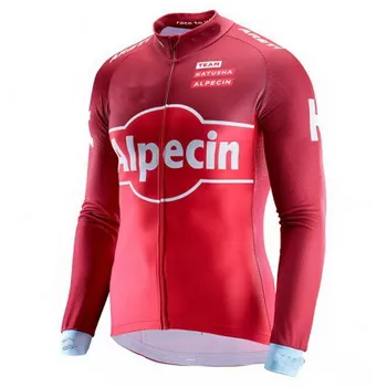 Весна-лето Длинные велосипедные майки 2017 KATUSHA ALPECIN Team Red Mtb Мужская велосипедная одежда с длинным рукавом Велосипедная одежда