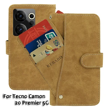 Винтажный Кожаный Бумажник Tecno Camon 20 Premier 5G Case 6.67 
