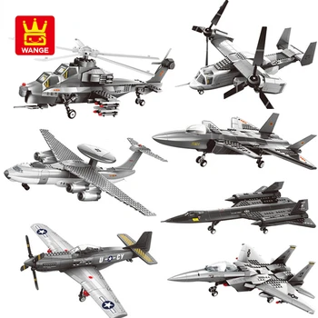 Военная модель боевого самолета WANGE, маленькие кирпичики, строительные блоки, развивающие игрушки, собранные своими руками игрушки для детей, Бесплатная доставка для мальчиков