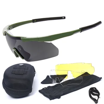 Военно-тактические очки CS Airsoft Ветрозащитные очки для стрельбы UV400 для мотокросса, альпинизма, безопасные очки