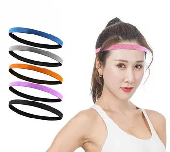 Высококачественная цветная спортивная противоскользящая повязка на голову для женщин и мужчин, мягкие эластичные повязки для волос для бега, повязка для занятий йогой для девочек
