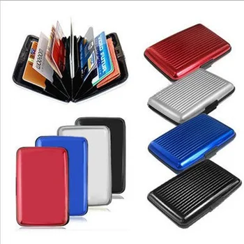 Глянцевый разноцветный карман, водонепроницаемый кошелек, удостоверение личности, кошелек для кредитных карт, держатель для наличных, алюминиевый сплав (внешний) + пластик (внутренний)