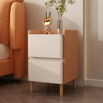 Деревянная тумбочка в скандинавском стиле, современная минималистичная спальня, ящики для хранения, прикроватная тумбочка, Угловой шкаф, домашняя ночная мебель для спальни
