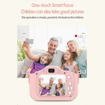 Детская камера 4000 Вт фотокамера 1080P HD 2,0 дюймовый экран USB перезаряжаемый с картой памяти 32 ГБ Детские подарки на день рождения и Рождество