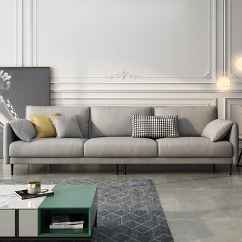 Диван Anx в итальянском стиле, легкий тканевый диван класса люкс, небольшой и средний размер, 2,4 м, встроенный скандинавский латексный пружинный пакет