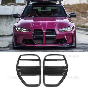 Для BMW M3 M4 G80 G82 G83 2021 2022 2023 Высококачественная Решетка Из Сетки Из Углеродного Волокна С Отделкой Гоночной Решетки