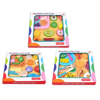 для игры в нарезку еды Кухонная игрушка для нарезки фруктов и овощей, игровой набор 