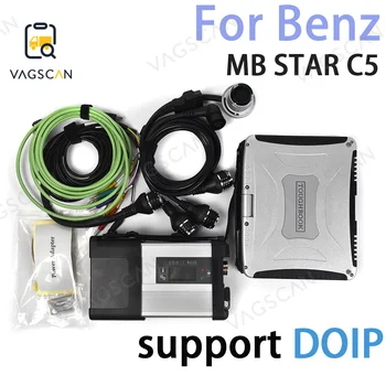 Для ноутбука CF19 2023 ДЛЯ MB Star C5 Полный Чип с Диагностическим инструментом Xentry DAS SD Connect с функцией WIFI для 12 В и 24 В