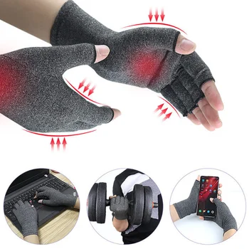 Женские Мужские перчатки для рук от артрита, компрессионные перчатки для терапии хлопка, обезболивающие Перчатки для рук, спортивные, фитнес-противоскользящие велосипедные перчатки