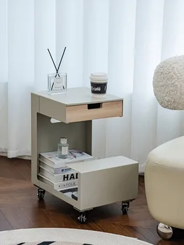 Журнальный столик Nordic Furniture, роскошная гостиная, Приставной столик для дивана, Домашняя передвижная тележка, прикроватный столик для хранения вещей в спальне