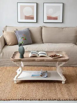 Журнальный столик в гостиной в стиле французского Кантри, американская ретро-мебель для маленькой квартиры, домашний диван, приставной столик, Креативный Маленький столик