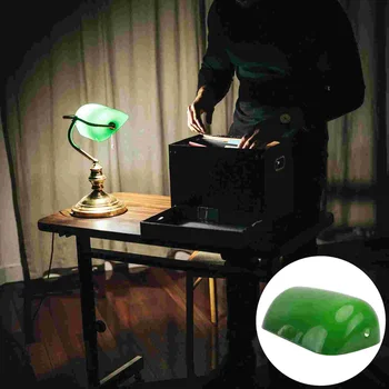 Зеленый стеклянный абажур Bankers, непромокаемая крышка лампы, Элегантная крышка настольной лампы, крышка бытовой лампы, Зеленый стеклянный абажур для стола