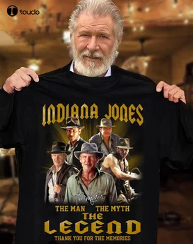 Индиана Джонс, Человек, Миф, легенда, Подарок для фанатов, футболки для мужчин, футболки для подростков, унисекс, футболки с цифровой печатью Xs-5Xl