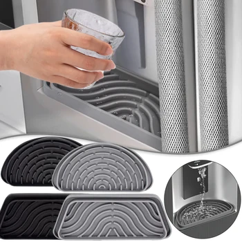 Каплеуловитель для холодильника Силиконовые поддоны для мини-холодильника для дозатора воды Каплеуловитель Предотвращает разбрызгивание воды Лоток