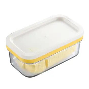 Коробка для масла С крышкой Контейнер для масла для холодильника Коробка для масла с разделочной сеткой Прямоугольная Кухонная Герметичная коробка для хранения хрустящей корочки
