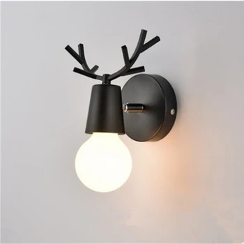 Креативный Простой Фон для настенного светильника в виде головы Оленя для спальни Персонализированный Прикроватный светильник для ресторана, Прикроватный светильник для коридора