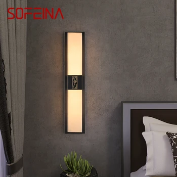 Латунный настенный светильник SOFEINA, современные роскошные мраморные бра, декор для дома, спальни, гостиной, коридора