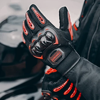 Летние мотоциклетные перчатки с полным пальцем, дышащие, нескользящие, износостойкие, с сенсорным экраном, Спортивное снаряжение для верховой езды, Гоночное Снаряжение для верховой езды