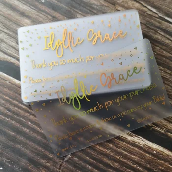 Логотип голографическое тиснение фольгой прозрачные пластиковые визитные карточки Золотые Серебряные Поздравительные открытки Визитная карточка из хлопчатобумажной бумаги