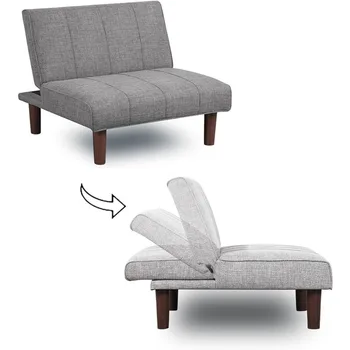 Маленький диван-кресло, современный раскладной диван-футон с мягкой обивкой, удобный диван-кресло без подлокотников для гостиной небольшого пространства, 305DR1