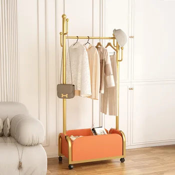 Металлическая вешалка для одежды На колесиках для гостиной Золотые Вешалки для одежды Сумки для прихожей Ropero Мебель для прихожей YYY30XP