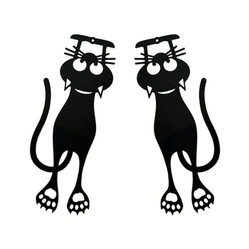 Металлические кошки-закладки с 3D выдалбливаемым дизайном Кавайные книжные знаки для книг Креативный подарок для студентов и учителей, школьные канцелярские принадлежности для офиса