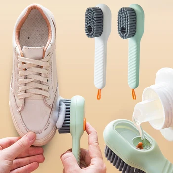 Многофункциональные щетки для обуви С дозатором мыла, Щетка с длинной ручкой, средство для чистки одежды, обуви, бытового белья. Щетка для чистки