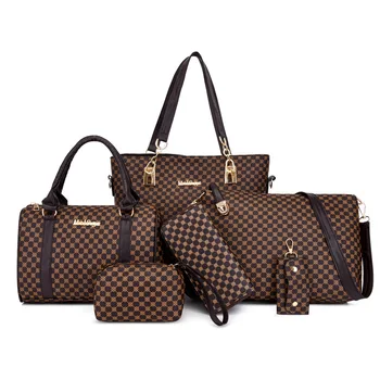 Модные брендовые женские сумки, новый набор из шести предметов, сумка для мамы, высококачественная сумка через плечо, сумка-мессенджер большой емкости, женский кошелек