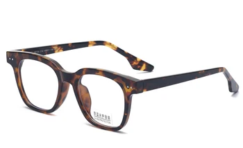 Модные Винтажные очки для мужчин с прозрачными линзами TR90, оптические очки для близорукости, оправа для женщин, Черная Леопардовая Квадратная оправа для очков, подарки