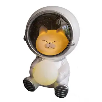 Модный рассеянный свет, мягкий свет, Долговечная Практичная настольная лампа Lovely Cat Astronaut