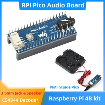Модуль Расширения Звука Raspberry Pi Pico Одновременно С Выходом Динамика Для наушников CS4344 Декодер 106 ДБ ЦАП для RPI Pico W