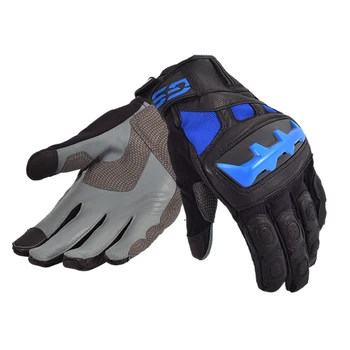 Мотоциклетные перчатки для гоночного мотокросса для мотоцикла Motorrad Кожаные перчатки черные синие спортивные перчатки аксессуары для велосипеда