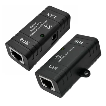 Мощность 1000/100 Мбит / с по сетям Ethernet RJ-45 POE инжектор Разветвитель питания для IP POE камеры Модуль адаптера Аксессуары