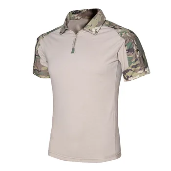 Мужская рубашка поло, камуфляжный костюм лягушки, тактическая тренировочная футболка с короткими рукавами, Высококачественная мужская футболка для военной подготовки на открытом воздухе