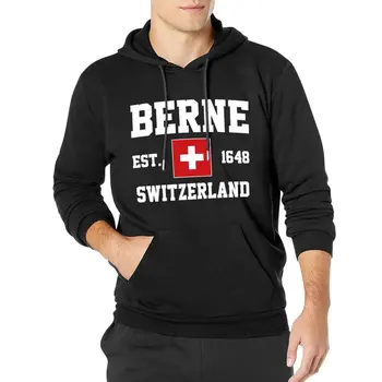 Мужские и женские толстовки Switzerland Swiss EST.1648, пуловер с капюшоном Berne Capital, толстовка в стиле хип-хоп, хлопковая толстовка унисекс