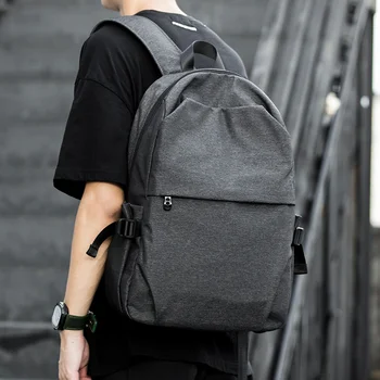 Мужской Черный рюкзак Серый USB Charing Студенческий школьный рюкзак Сумки для подростков Оксфорд Рюкзак Mochila Дорожный рюкзак