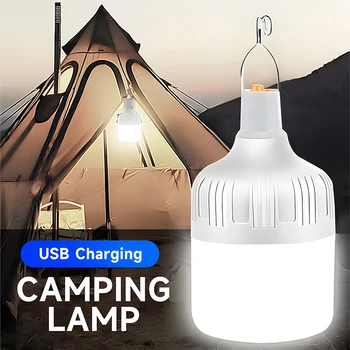 Наружная USB Перезаряжаемая Светодиодная лампа Мощностью 80 Вт Аварийное освещение для подключения кемпинга, палатки для рыбалки, Портативного осветительного фонаря, ночников