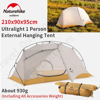 Наружная ветрозащитная палатка Naturehike, простая в сборке, для одного человека, 10D Двухсторонняя силиконовая нейлоновая кемпинговая водонепроницаемая палатка