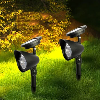 Наружный светодиодный солнечный прожектор Садовые фонари Ландшафтное украшение IP65 Водонепроницаемый для газона дорожки во внутреннем дворе Отдельно от дерева лампы