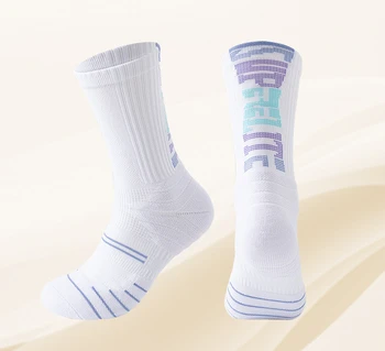 Настоящие амортизирующие носки Элитные баскетбольные Высококачественные мужские носки для бега на открытом воздухе, мужские чулки, чулки до щиколотки